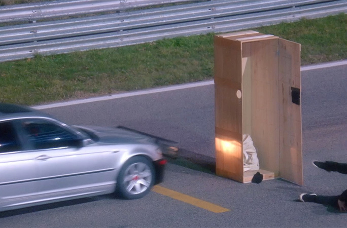 Klauss only just escaped the box in time