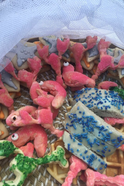 Lobster-shaped cookies