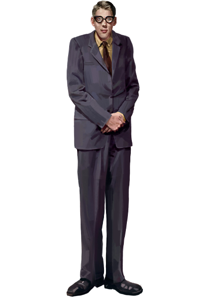 A full length portrait of Don Koehler