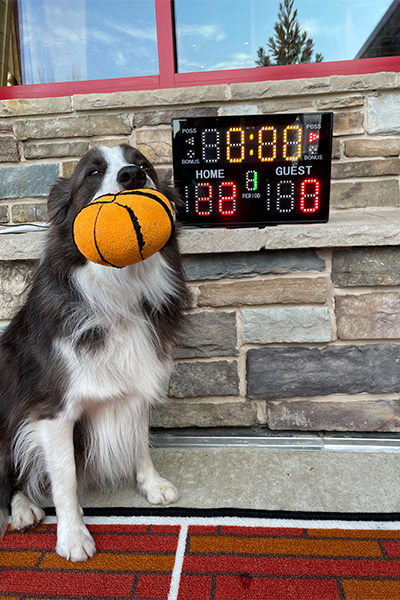 Leonard Lee holding a basketball