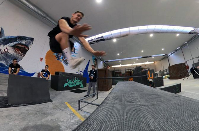 Ruben doing a parkour dash