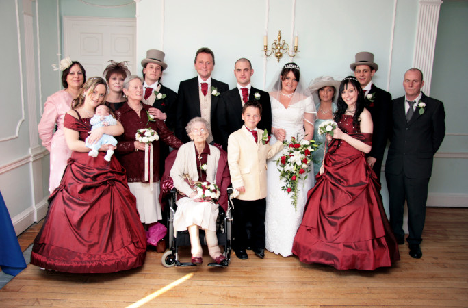 Edith Gulliford at the record-breaking wedding