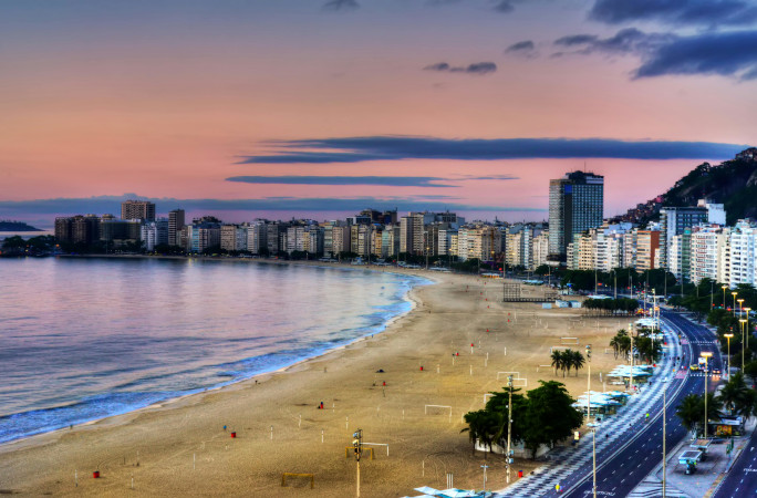 Image of Copacabana beach in Brazil