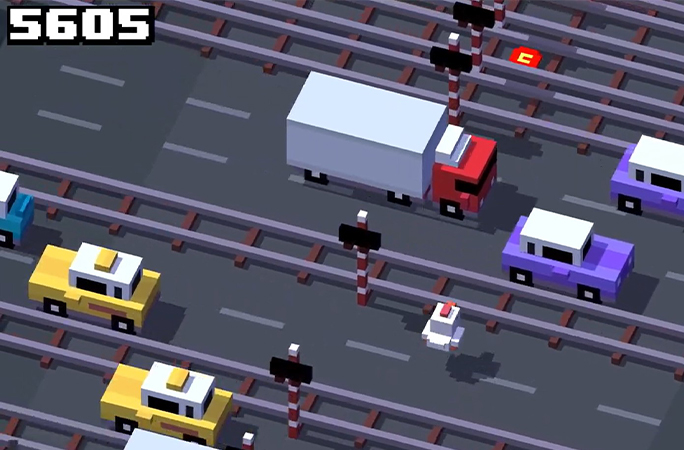 Screenshot of Joshua's Crossy Road game