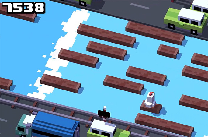 screenshot of Crossy Road