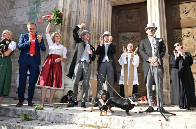 Final speeches in dachshund museum