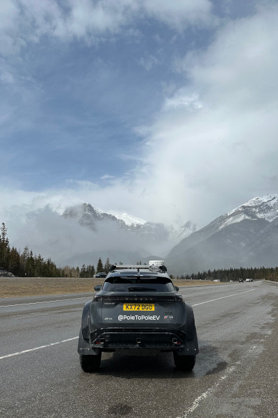 Driving through Canada in a Nissan