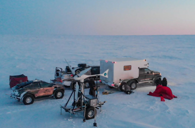 Camping in the North Pole
