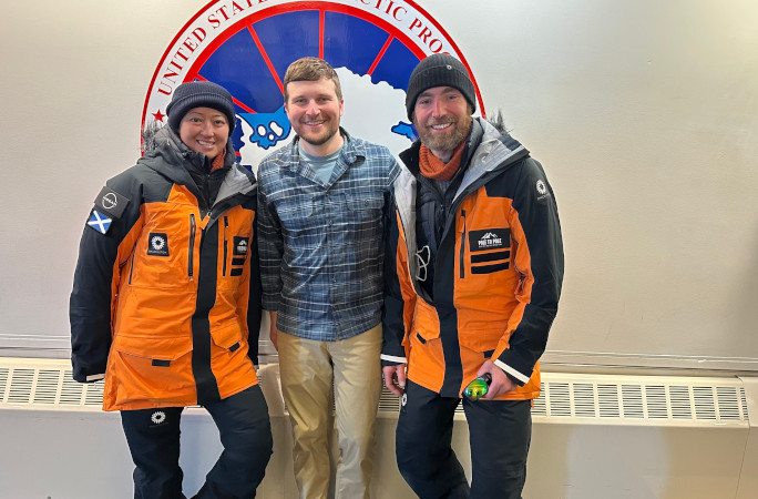 Chris and Julie Ramsey in the South Pole