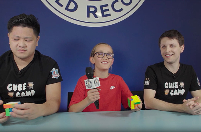 Max and Feliks with a young fan