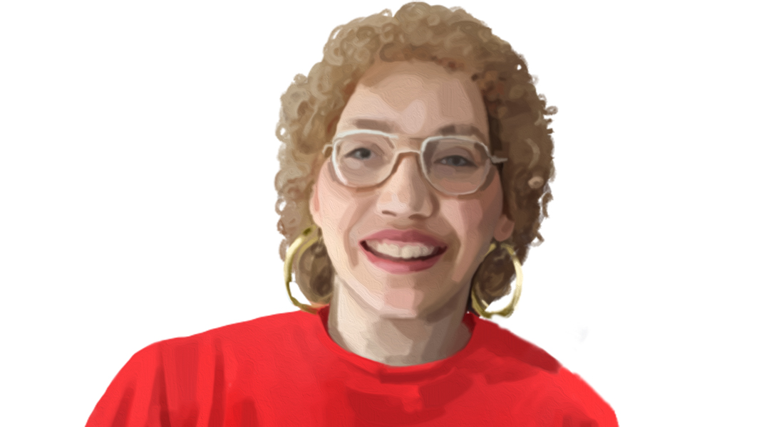 An illustration of Sandy Allen