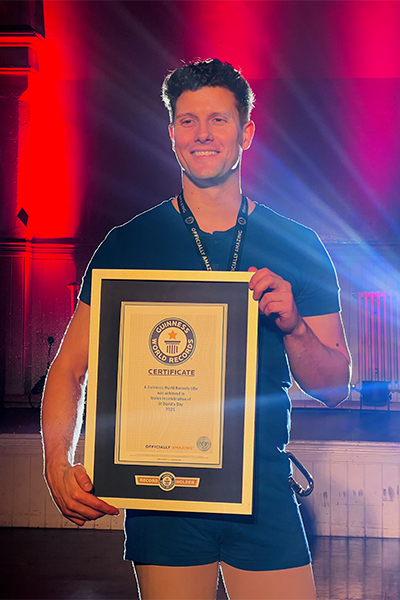 Eric with his certificate