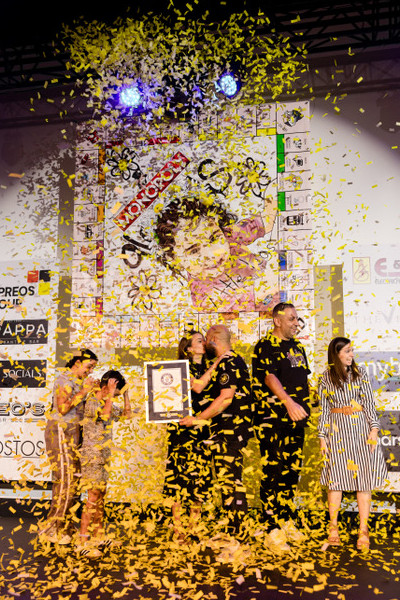Confetti raining on Alegra's Army