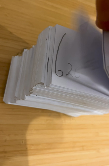 Flip book pages being flipped