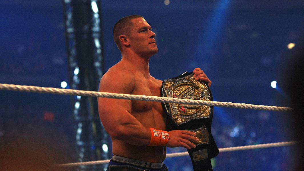 John Cena with a championship belt