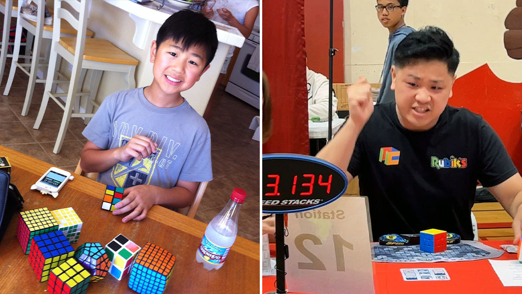 Max Park as a child and now