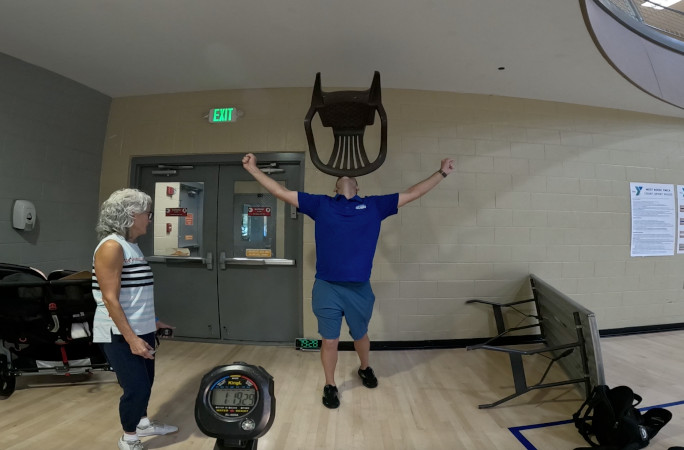 David Rush celebrating