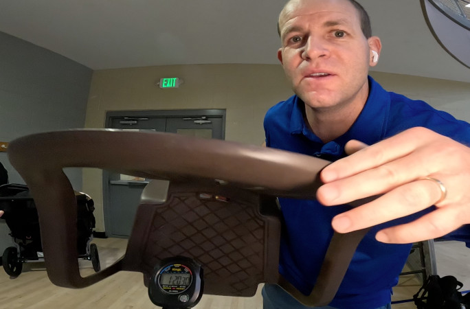 David showing his chair