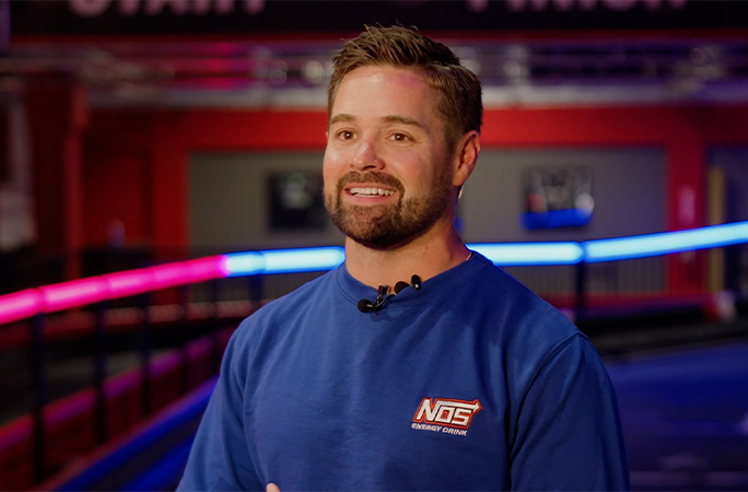 Ricky Stenhouse Jr talking to the camera