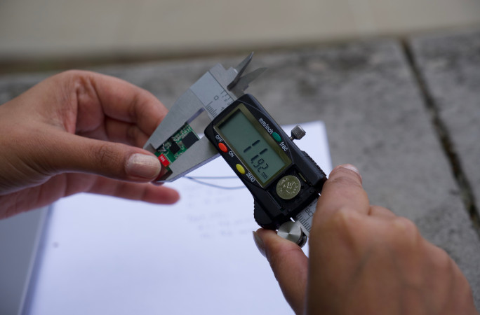 Tobi measuring the GPS