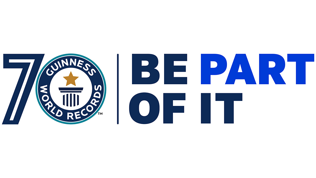 Guinness World Records' 70th anniversary Be Part of It logo