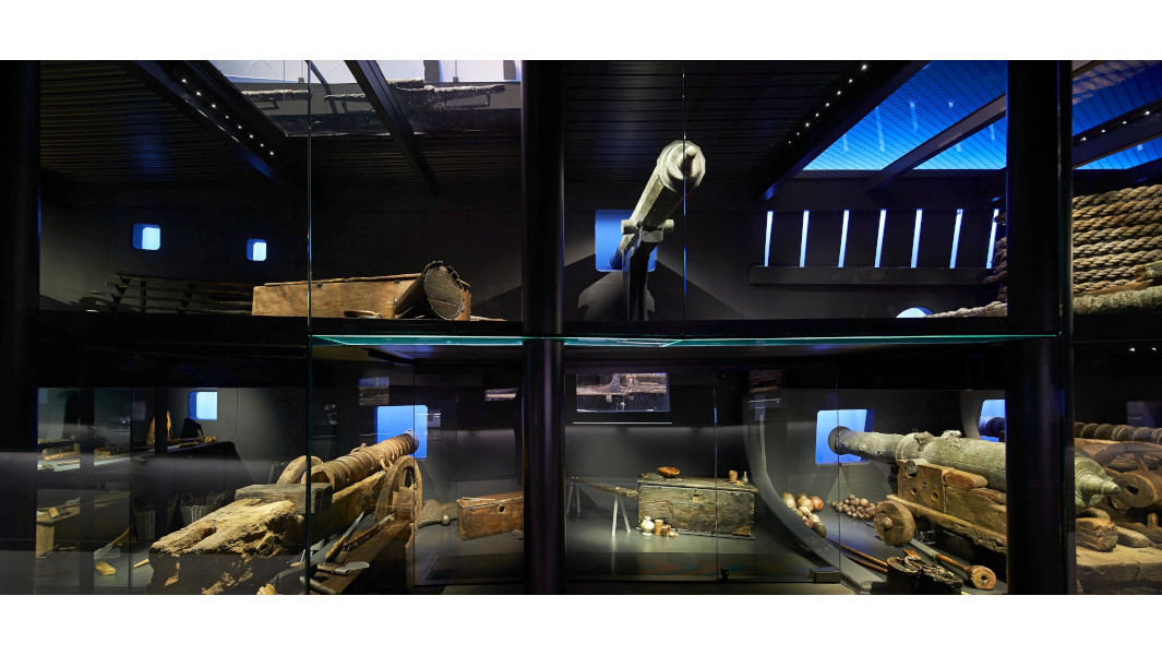Weapons on display