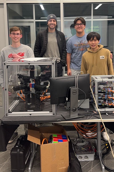 The team with their robot