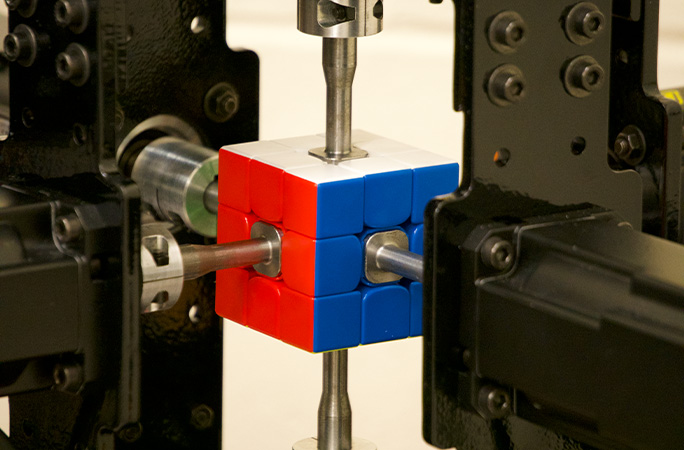 the cube solved by the robot