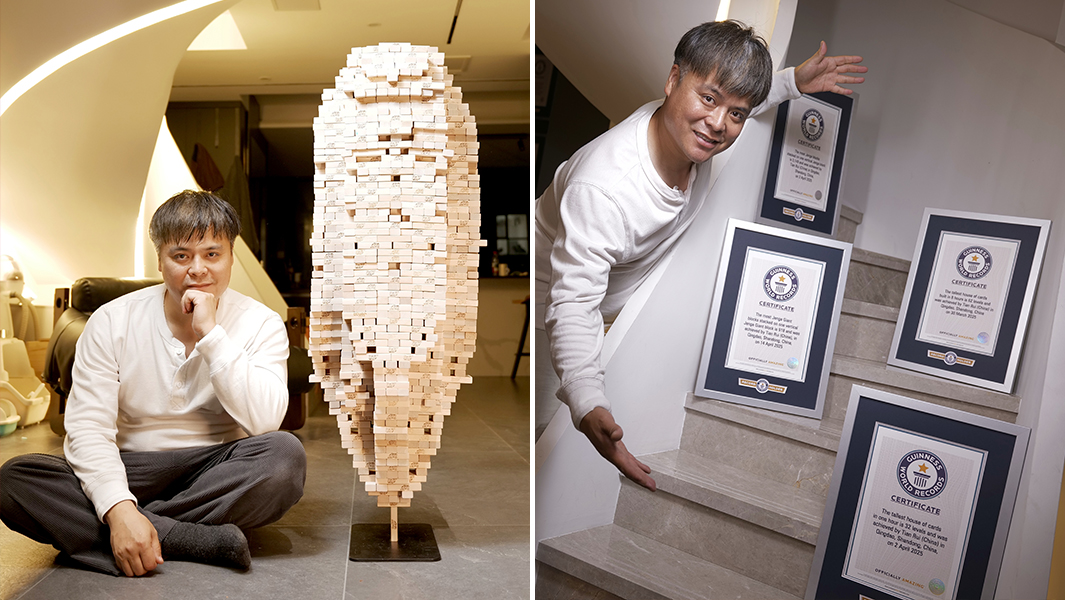 split-image-of-tianrui-sitting-next-to-jenga-tower