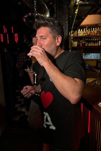 Martin drinking
