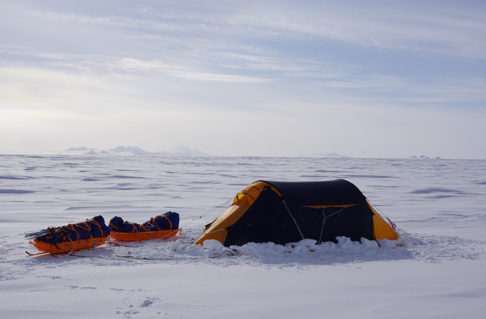 Karen's tent setup