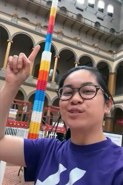 Lily with the structure