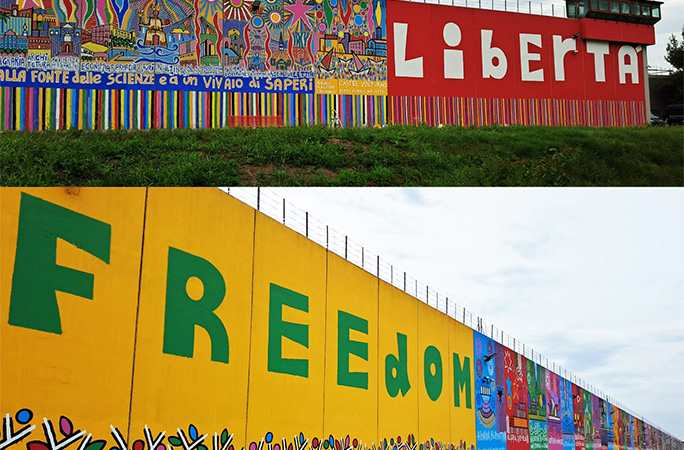 freedom wall of largest mural by one artist