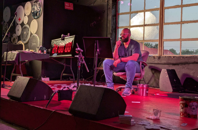 Benny one day into his attempt