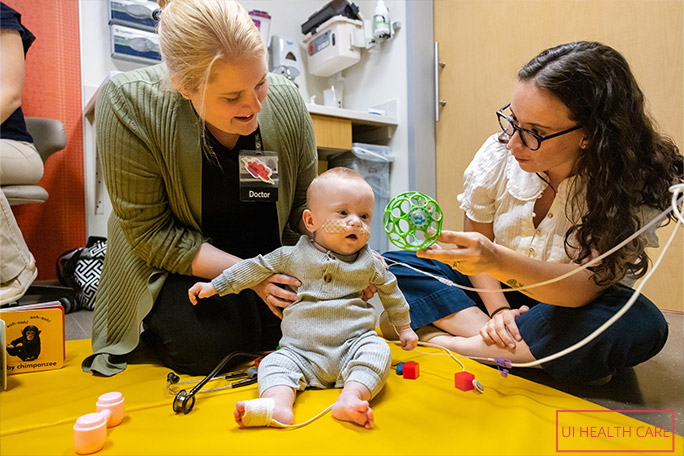 Nash Keen at ui health care with neonatologist dr amy stanford