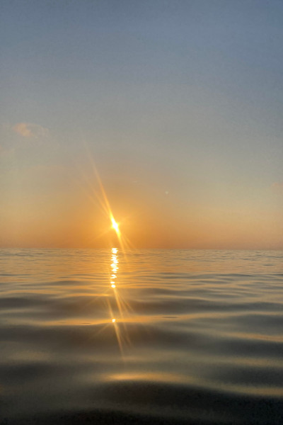 The sun on the ocean, taken by Zara