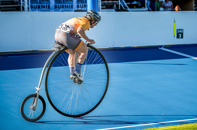 Lizanne riding her bike