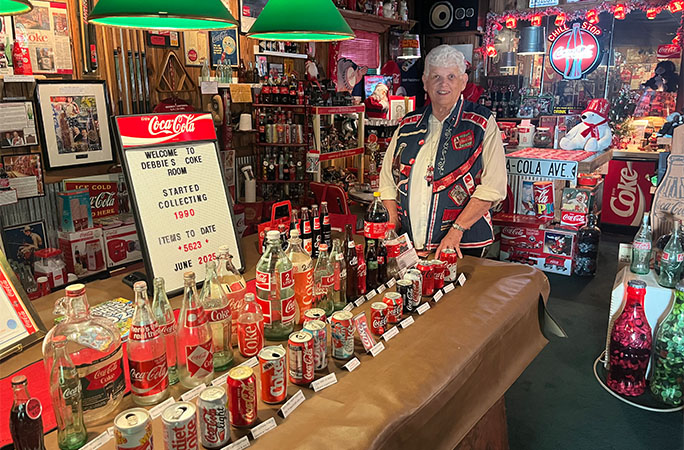 Debbie with some of her collection