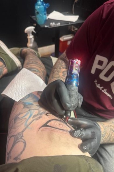 Tattooing the Eye of Ra tattoo