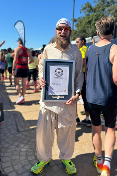 Fastest marathon in a shalwar kameez