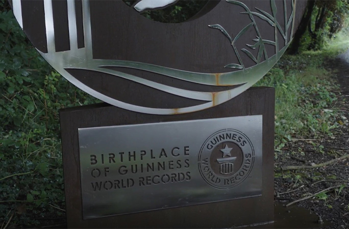 birthplace of Guinness World Records sign