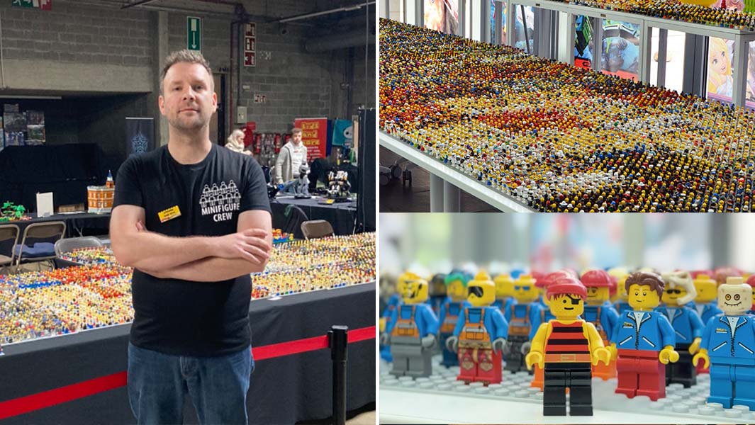 split header of Steven with his LEGO Minifigures collection