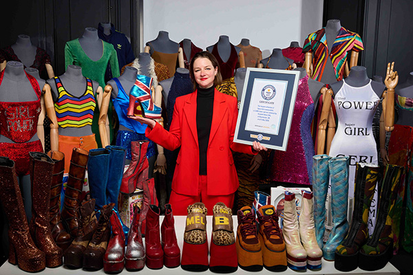 Liz West with her collection and platform shoe