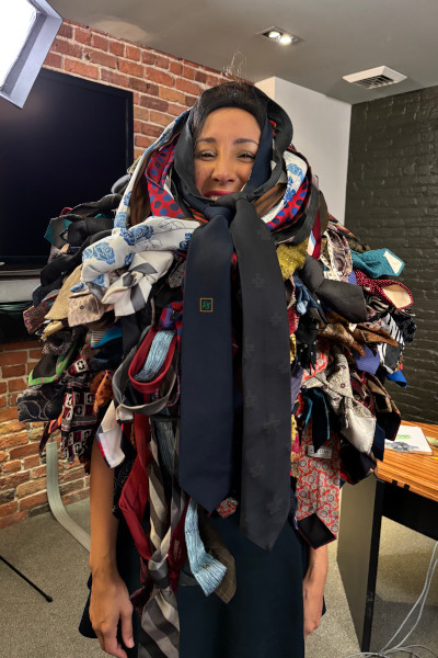 Marwah covered in ties