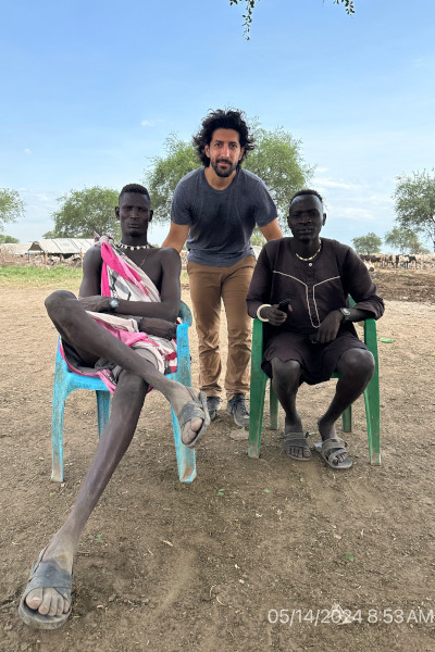 With locals in South Sudan
