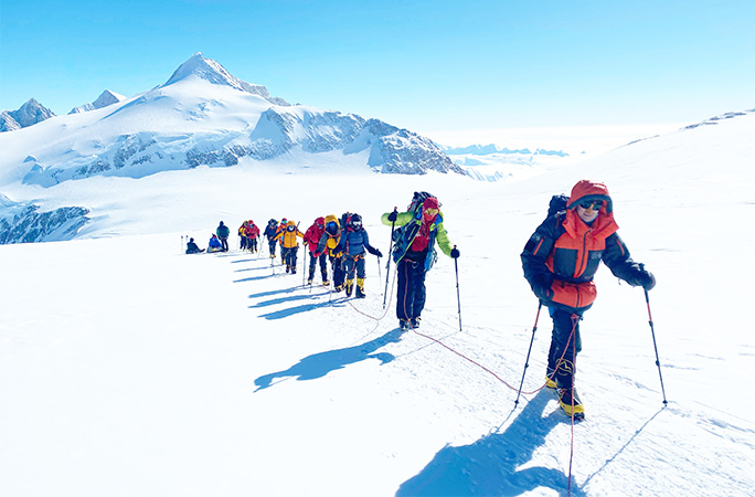 On the way to the Vinson summit