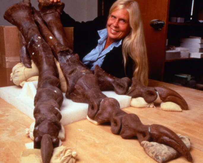Sue and a T Rex foot