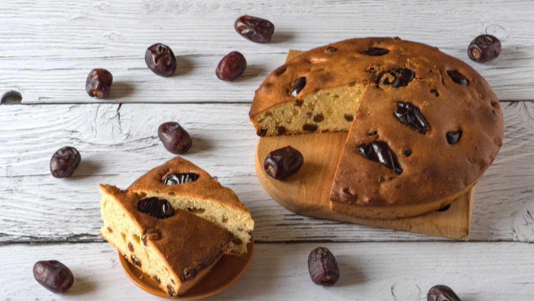 Date cake image from Shutterstock