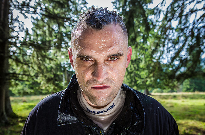 Josef covered in protective gel