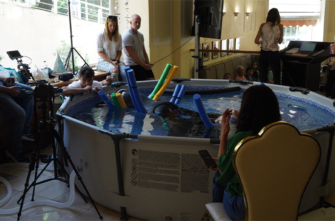 Vitomir in the pool